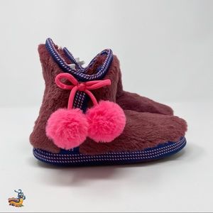 Girls Keley Bootie Slippers Cat & Jack Burgundy
